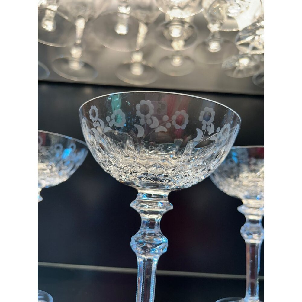 Rogaska "Gallia" Crystal Champagne Sherbet Glasses 7 1/8 Inches Tall Set of 6 - Picture 3 of 10